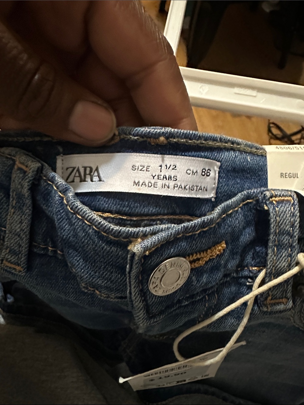 Zara Kids Dark Blue Roll-Cuff Denim Shorts - Picture 6 of 6